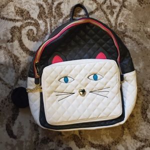 LIKE NEW Betsy Johnsom Quilted Cat FaveBackpack